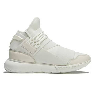 Adidas Y-3 Qasa Hi Sneakers Shoes Cream Men's Size Us 8 Slip On Elastic Straps
